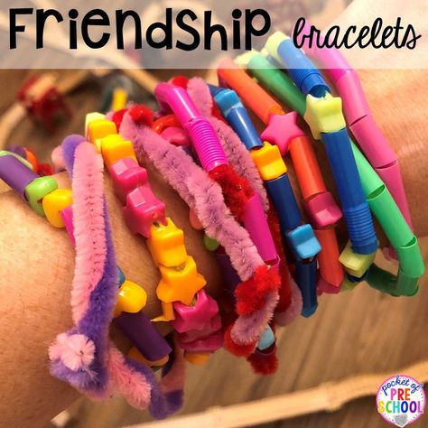 Friendship Party Ideas Preschool, Pre K Friendship Bracelets, All About My Friends Preschool, Happiness Activities For Preschool, Friend Art For Preschool, Pre K Kindness Crafts, Friendship Theme For Preschool, Friendship Craft For Kindergarten, Friendship Lessons Kindergarten