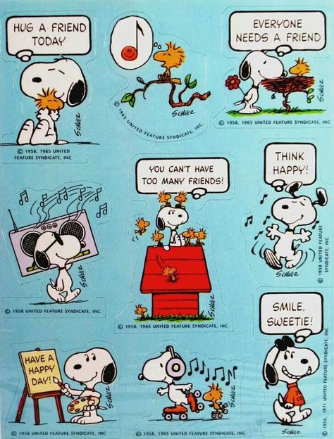 Snoopy friendship! (I think I had these stickers when I was growing up!) Peanuts Merchandise, Peanuts Quotes, Snoopy Stuff, Snoopy Comics, Vintage Snoopy, Snoopy Funny, Peanuts Snoopy Woodstock, Snoopy Images, Peanuts Cartoon