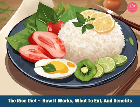 The Rice Diet – How It Works, What To Eat, And Benefits Rice Diet Plan Meal Ideas, Rice Diet Meal Plan, Rice Hack Diet, Rice Diet Plan, Yogurt Diet, Rice Diet, Fish Snacks, Vegetable Quinoa, Fruit Diet