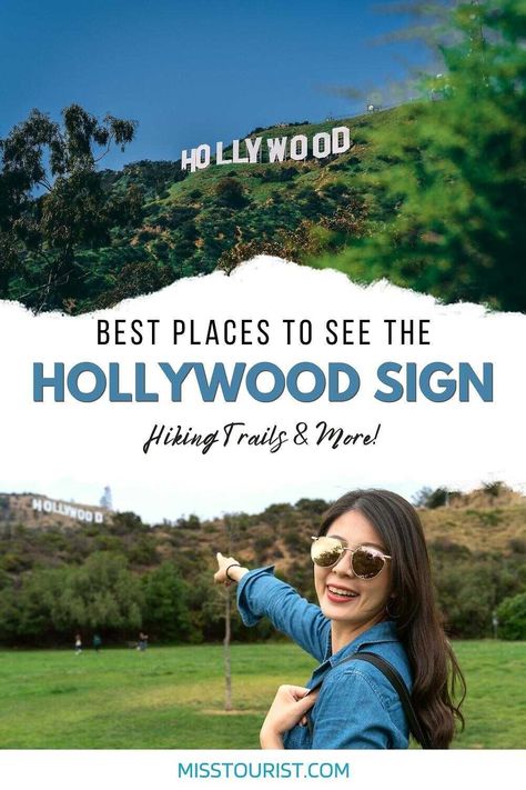 Get the inside scoop on the best place to see the Hollywood Sign from these local recommendations! Hiking Hollywood Sign, Hollywood Sign Pictures, Hollywood Sign Hike, La Travel, Hollywood Dream, Cali Trip, Visit Los Angeles, California Hikes, Los Angeles Travel