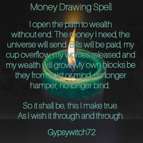 Money Chant, Money Drawing Spell, Money Magick, Money Candle Spell, Money Spells Magic, Powerful Money Spells, Candle Magic Spells, Spells Magic, Money Drawing