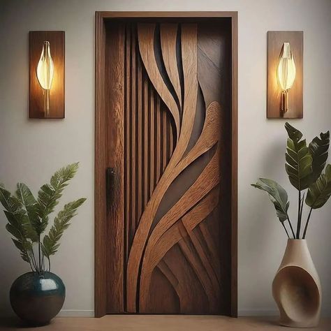 Wooden Main Door designs ✨️| Door Designs ✨️ . . . . . . #door #doordesign #doordesigns #woodworking #doubledoor #woodworkingproject #doorstyle #sethiglassplywood #trendingdesign #interiordesign #populardesigns #interiorideasdaily #homedecor #trendingpost #reelitfeelit #explorepage #viralpost #fypシ゚viralシfypシ゚viralシalシ #bollywoodmusic #riteshdeshmukh #dhruvrathee #chotabheem #hardikpandya Cnc Main Door Design, Modern Wooden Door Design, Main Door Designs, Latest Door Designs, House Main Door, House Front Door Design, Modern Entrance Door, Modern Wooden Doors, House Main Door Design