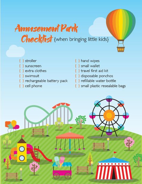 What to Pack for an Amusement Park Visit with Little Kids - The Shirley Journey Amusement Park Essentials, Theme Park Outfit Summer, Amusement Park Outfit Summer, Packing List Kids, Activities List, Canada's Wonderland, Park Activities, Moral Stories In Hindi, Kids Checklist