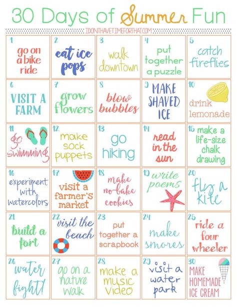 Summer Holidays Activities, Summer Calander Ideas, 30 Day Fun Challenge, Summer Activity Calendar For Kids, Summer Calendar Ideas, Summer Of Fun Calendar, Fun Summer Activities For Preschoolers, Summer Planner Ideas, Summer Holiday Activities For Kids