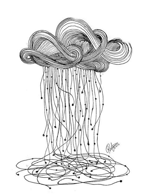 cloud rain pen drawing Pen Line Art Doodles, Zentangle Clouds, Pharmacy Tattoo, Rain Drawing, Drawing Rain, Rain Tattoo, Cloud Rain, Zen Doodle Art, Zentangle Drawings