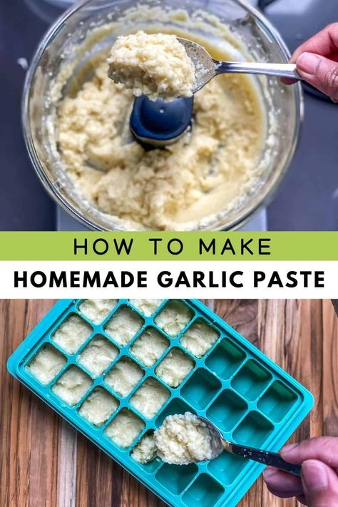 If you're looking for easy meal prep recipes, and some Indian cooking tips, you have to try this easy garlic paste recipe. Use this kitchen shortcut to make your meal prep easy and avoid chopping all of those cloves of garlic. This easy homemade condiment recipe can be stored in your fridge or freezer, and is the perfect way to save time and money in the kitchen. Garlic Paste Recipe, Easy Meal Prep Recipes, Meal Prep Easy, Homemade Stir Fry, Garlic Benefits, Paste Recipe, Homemade Condiments, Meal Prep Recipes, Condiment Recipes