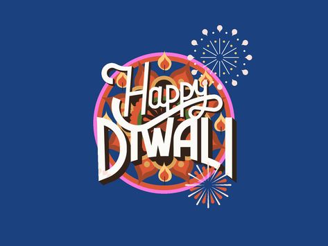 Diwali by Folio Illustration Agency on Dribbble Diwali Giveaways Ideas, Diwali Posts By Brands, Diwali Typography Design, Diwali Social Media Post Design, Diwali Graphic Design, Diwali Illustration Art, Deepavali Illustration, Deepavali Design, Diwali Typography