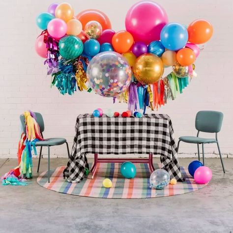 Poppies For Grace ❤️ PARTY SHOP (@poppiesforgrace) • Instagram photos and videos Soiree Ideas, Colourful Birthday, Animal Themed Birthday Party, Rainbow Party Decorations, Gingham Tablecloth, Paper Party Decorations, Colorful Birthday Party, Rainbow Balloons, Animal Birthday Party