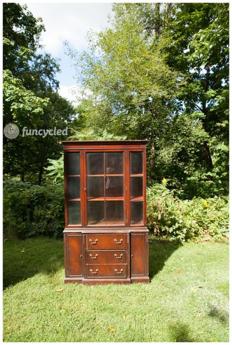 Hutch To Wine Bar, Turning An Old Hutch Into A Bar, Wine Bar China Cabinets, Turning A China Cabinet Into A Bar, China Cabinet To Bar Makeover, China Cabinet Wine Bar, Diy Wine Bar Cabinet, Antique Wine Cabinet, Liquor Cabinet Ideas Diy