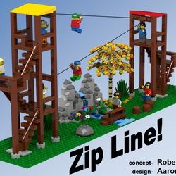 Lego Zipline, Lego City Ideas, City Diorama, Lego Challenge, Lego Club, Lego Inspiration, Lego Diy, Lego Activities, Lego Mocs