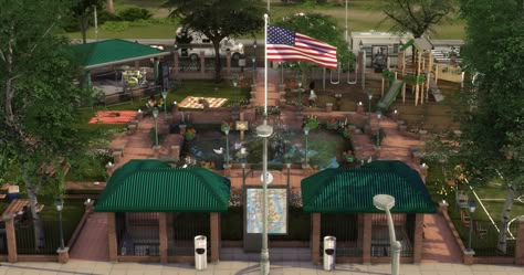 Sims 4 Central Park, Sims 4 Park Builds, Park Sims 4 Cc, Sims 4 Park, Ts4 Lots, Sims Lots, Lotes The Sims 4, Ny Subway, Cc Patreon