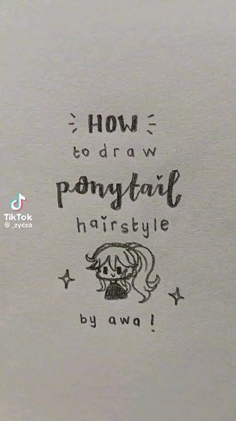 Ponytail Drawing, Ponytail Hairstyle, Eye Drawing Tutorials, Cool Pencil Drawings, Creative Drawing Prompts, Drawing Prompt, Art Tools Drawing, Sketches Tutorial, Easy Doodles Drawings