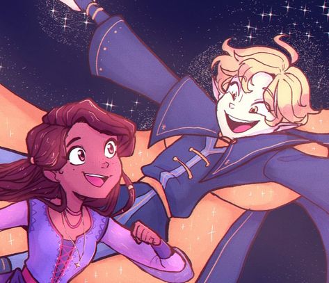 I will eternally live in the delusion of this version of the movie being canon, it is all about chasing your wish after all 👀 #disneywish … | Instagram Wish Asha And Star Boy Fanart, Disney Ships, Star Boy, White Magic, Disney Stars, Magic Art, Art Styles, Cartoon Art Styles, Art Drawing