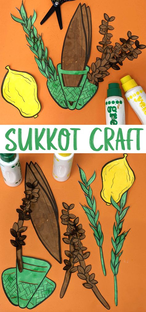 Sukkot Art Projects, Sukkot Crafts For Preschoolers, Sukkot Preschool Crafts, Sukkah Crafts For Kids, Lulav And Etrog Craft Preschool, Sukkah Decorations Kids, Sukkot Crafts For Toddlers, Sukkot Activities Preschool, Sukkot Printables