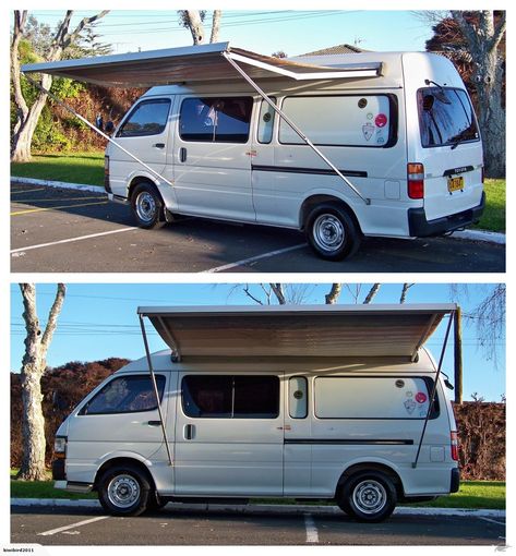 HIACE CAMPERVAN Low mileage | Trade Me Toyota Hiace Campervan, Hiace Campervan, Toyota Hiace Van, Hiace Van, Van Conversions, Van Ideas, Toyota Hiace, Motor Home, Camper Vans