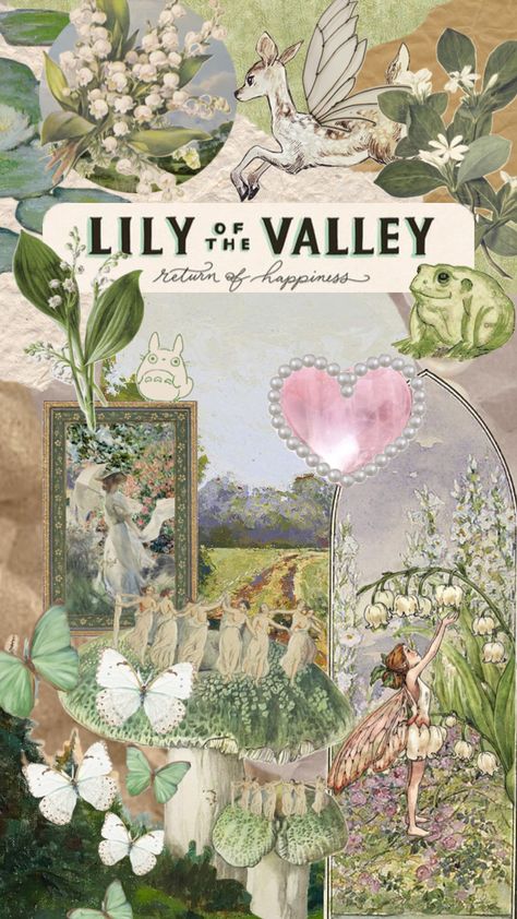 lily of the valley 🤍 #vintage #lilyofthevalley #fairycore #cottagecore #nature #wallpaper #art #monet Valley Wallpaper, Cottagecore Nature, Lily Wallpaper, Studio Ghibli Background, Lily Of The Valley Flowers, Fairycore Cottagecore, Wallpaper Art, Green Wallpaper, Lily Of The Valley