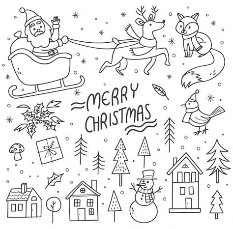 Simple Christmas Doodles, Snow Doodle, Christmas Doodles Ideas, Cute Christmas Doodles, Xmas Doodles, Winter Doodles, Holiday Doodles, Christmas Sketch, Font Love