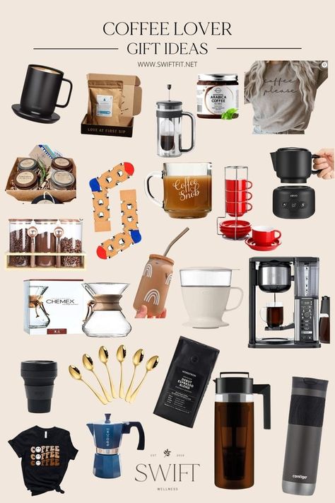 Coffee Lover Gift Ideas, Coffee Gadgets, Gift Ideas For Coffee Lovers, Coffee Lover Gifts Basket, Chemex Coffee, Lover Gift Ideas, Coffee Lovers Gift, Coffee Shop Aesthetic, Creative Gift Wrapping