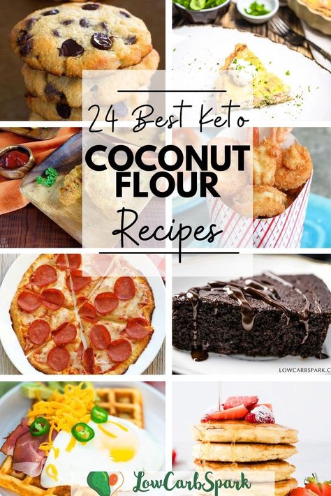 Flour Recipes Easy, Keto Coconut Flour Recipes, Coconut Flour Desserts, Flour Desserts, Recipes With Coconut, Coconut Flour Pizza Crust, Recipes Using Coconut Flour, Low Sugar Dinners, Keto Flour