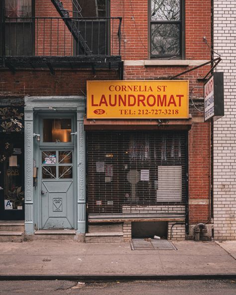 Cornelia Street Laundromat, in the West Village, Manhattan, New York City Cornelia Street, Comic Inspiration, Rail Transport, Hotel Motel, Posters Framed, City Car, Manhattan New York, West Village, Image House