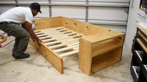 How to Make a SOFA That Turns Into a BED How To Make Sofa Bed, How To Make Sofa, Diy Sofa Bed, Bed Hardware, Pallet Sofa, Pull Out Bed, Diy Couch, Diy Sofa, House Beds