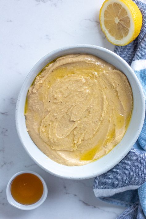 Honey Mustard Hummus — Audra's Appetite Sweet Potato Crust Quiche, Honey Mustard Salad Dressing, Sweet Potato Hummus, Homemade Honey Mustard, Honey Chipotle, Protein Bites, Hummus Recipe, Baked Fish, Honey And Cinnamon