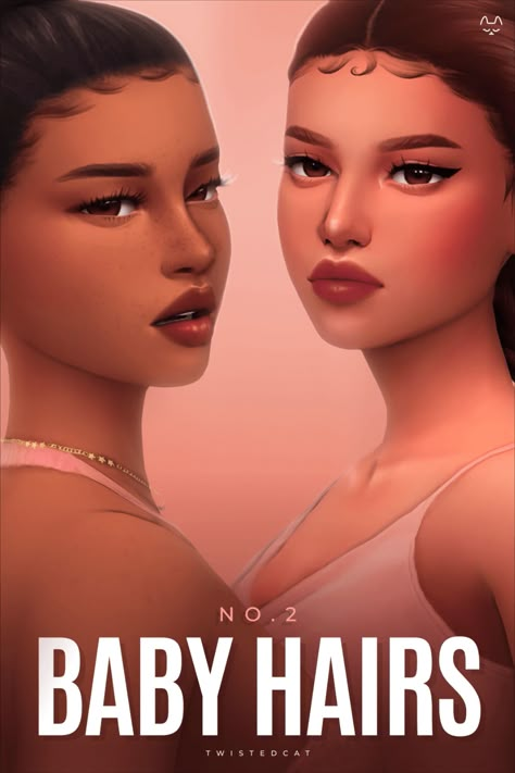 Baby hairs or edges for the sims 4, ts4 cc hair download Sims 4 Piercings, Sims 4 Cc Eyes, Sims Baby, Sims 4 Black Hair, The Sims 4 Skin, Makeup Cc, Pelo Sims, The Sims 4 Packs, Skin Details