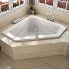 Waterfall Corner Whirlpool | Wayfair Triangle Bathtub, Drop In Tub Ideas, Corner Bathtub Shower, Corner Jetted Tub, Jacuzzi Bathroom, Big Bathtub, Jacuzzi Bathtub, Drop In Tub, Small Bathtub