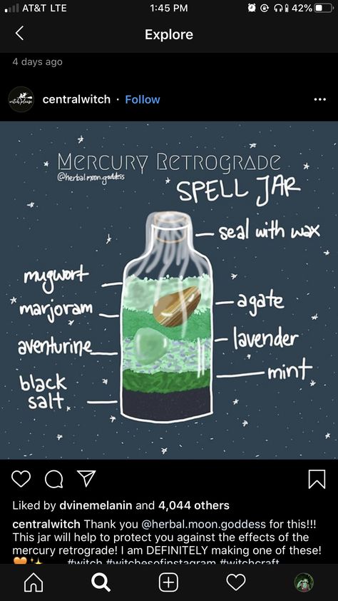 Mercury Retrograde Spell, Nikki Johnson, Jar Spells, Protection Spells, Mercury Retrograde, Marjoram, Peace Of Mind, Spirituality