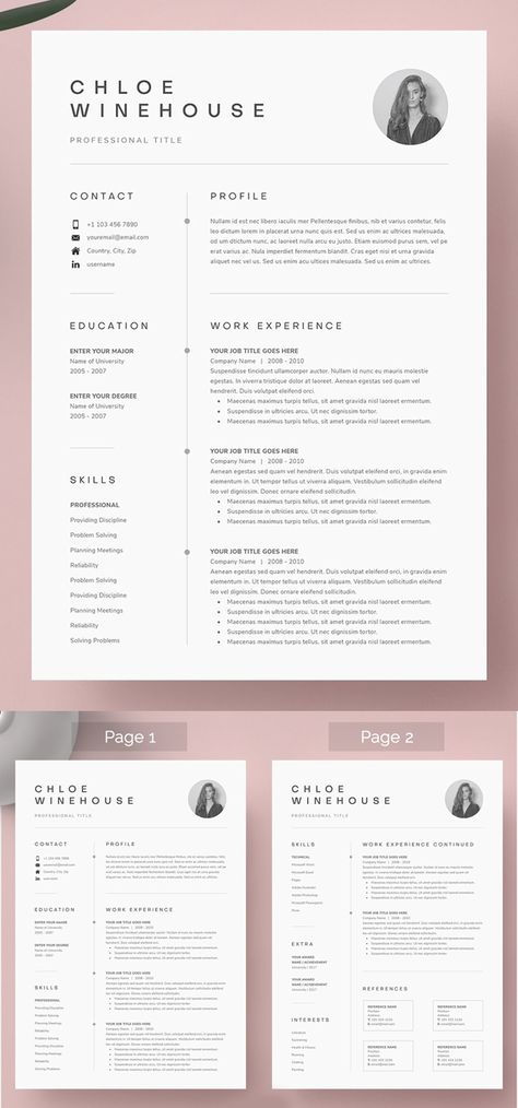 Minimal Resume Template, Resume Cover Letter Template, Minimalist Resume Template, Cover Letter Design, Minimal Resume, Clean Resume Template, Minimalist Resume, Teacher Resume Template, Simple Resume Template