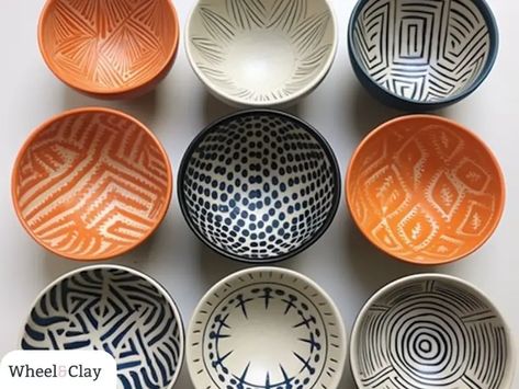 Ideas For Painting Pottery Bowls & Mugs | Wheel & Clay Pottery Bowl Painting Ideas, Bowl Painting Ideas, Bowl Painting, Sharpie Colors, Ideas For Painting, Painting Pottery, Painting Ideas Easy, Beginner Pottery, Color Wonder