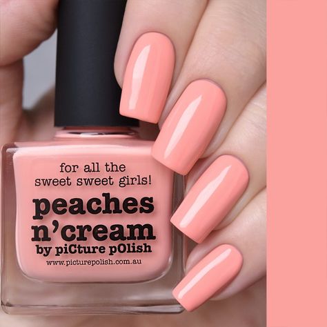 Peach Colored Nails, Cream Nail Polish, Peach Nail Polish, Cream Nail, Angel Nails, Infinity Nails, Natural Nail Art, Christmas Manicure, Peach Nails