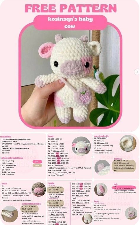 Crochet Bunny Patterns, Bunny Patterns, Crochet Friends, Micro Crochet, Crochet Tutorial Pattern, Beginner Crochet Tutorial, Flowers Crochet, Quick Crochet Patterns, Crochet Keychain Pattern