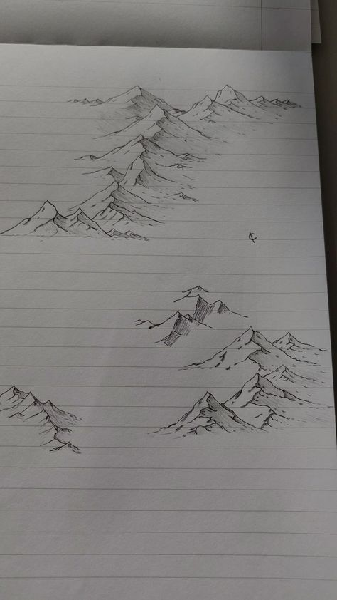 Drawn Mountains, Travel Tattoo Ideas, Mountain Sketch, Sharpie Drawings, Fantasy Map Making, Travel Tattoos, Nature Art Drawings, Black Paper Drawing, Mountain Drawing