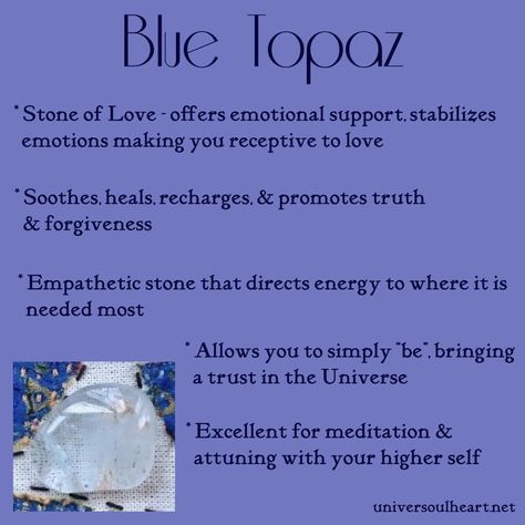 Blue Topaz Meaning, Hippy Witch, Topaz Meaning, Healing Crystals Decor, Crystal Zodiac, Stone Meanings, Crystal Seashells, Crystal Rocks, Healing Crystals Meanings