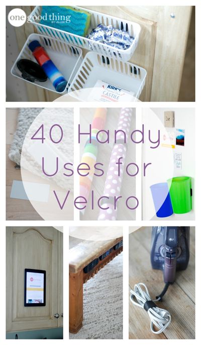 One Good Thing By Jillee, Velcro Tape, Simple Life Hacks, The Alps, Toy Organization, Velcro Dots, Household Hacks, Home Hacks, Organization Hacks