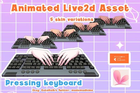 Animated Vtuber asset keyboard for Vtube Studio. Streamers, gamers, and anyone else who wants to add some personality to their streams can use this asset. #vtuber #vtubestudio #streamer #gamer . #Keyboard #Hand_Drawing_Reference #Game_Assets #Me_When Twitch Streaming Setup, Vtuber Assets, Gamer Keyboard, Episode Interactive Backgrounds, Streaming Setup, Hand Drawing Reference, Skin Colors, Virtual Art, Virtual Design