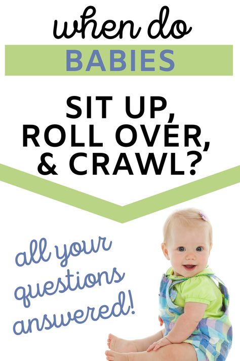 As a new mom, there are so many questions you might have, some might include “when do babies roll over?”, “When do babies sit up?”, and “When do babies crawl?” We are answering all your mom and parenting questions for this baby age! #momlife #parenting #babies #kids #milestones When Do Babies Start Crawling, Help Baby Roll Over, Teach Baby To Crawl, Sitting Up Baby, Baby Timeline, Baby Development Milestones, Baby Rolling Over, Parenting Questions, Kids Milestones