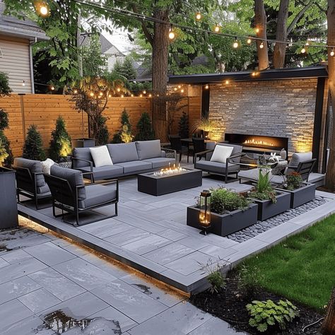 Transforming your backyard into a comfortable and stylish extension of your home can significantly enhance your outdoor living experience. A well-designed patio is the cornerstone for myriad al fresco activities, from relaxed lounging with a good book to hosting lively gatherings with friends and family. Selecting the right design for your backyard patio requires balancing Small Patio Makeover, Simple Backyard Landscaping, Simple Landscaping, Backyard Layout, Modern Outdoor Living, Garden Pavilion, Slice Of Heaven, Modern Backyard, Outdoor Living Patio