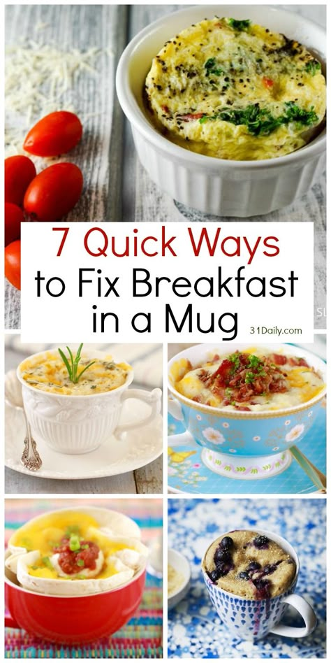 Oatmeal In A Mug, Single Serving Breakfast, Cinnamon Roll In A Mug, Breakfast In A Mug, Ramekin Recipes, Microwave Mug Recipes, Cup Recipes, Easy Microwave Recipes, Microwave Breakfast