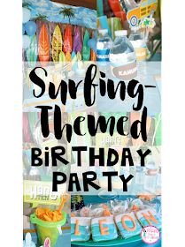 Surf Theme Party, Backyard Planning, Beach Theme Birthday, Vanilla And Chocolate Cupcakes, Surf Birthday Party, Surf Birthday, Surf Party, Beach Birthday Party, Beach Birthday