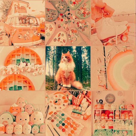 Orange Kidcore, Adopt Idea, Mood Board Inspiration, Mood Board Design, Color Inspo, Aesthetic Collage, Character Design Inspiration, Art Tutorials, Mood Boards