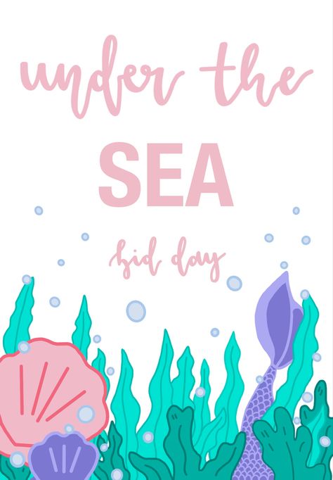 Under The Sea Bid Day Theme, Under The Sea Sorority Theme, Under The Sea Bid Day, Sorority Themes, Recruitment Themes, Spring Recruitment, Sorority Banner, Sorority Pr, Bid Day Shirts