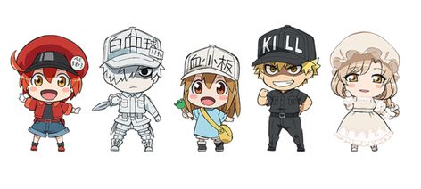 Cells At Work Characters, Anime Kid, Cells At Work, Work Stickers, Anime Child, Character Design Inspiration, Cute Pictures, Character Design, Design Inspiration