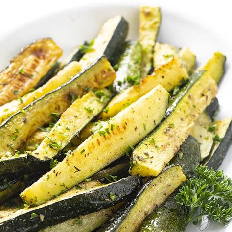 How To Roast Zucchini: Oven Roasted Zucchini Recipe | Wholesome Yum Zucchini Oven, Roasted Zucchini Recipes, Roasted Zucchini And Squash, Oven Roasted Zucchini, Zucchini In The Oven, Grilled Zucchini Recipes, Vegetable Side Dishes Healthy, Zucchini Recipes Healthy, Roasted Zucchini