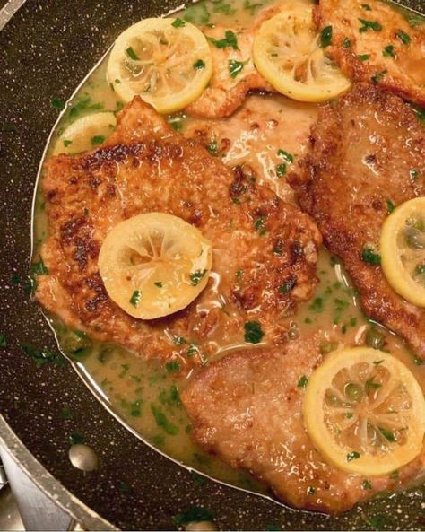 Veal Piccata Recipe, Veal Cutlet Recipes, Veal Stock, Veal Piccata, Cooking With Nonna, Nonna Pia, Rice And Beans Recipe, Piccata Recipe, Veal Cutlet