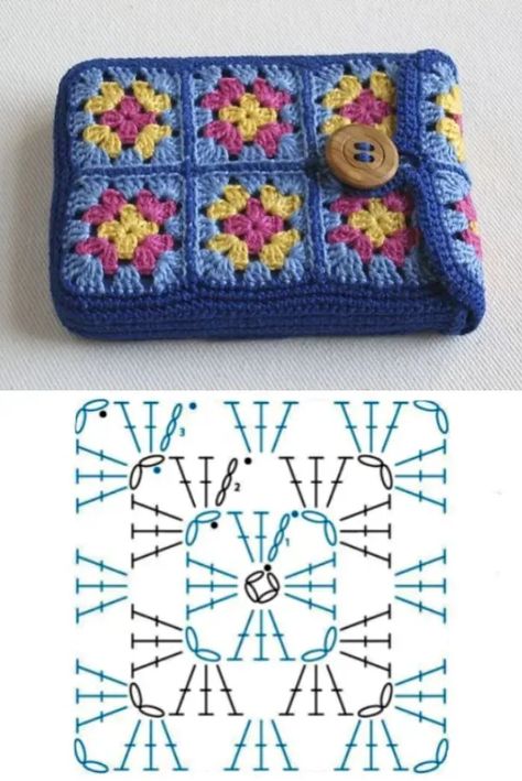 Granny Square Bracelet, Crochet Small Squares, Mini Flower Granny Square, Crochet Mini Granny Squares Free Pattern, Mini Crochet Squares, Small Crochet Granny Squares, Crochet Granny Square Projects Ideas, Things To Make Out Of Granny Squares, Granny Square Crafts