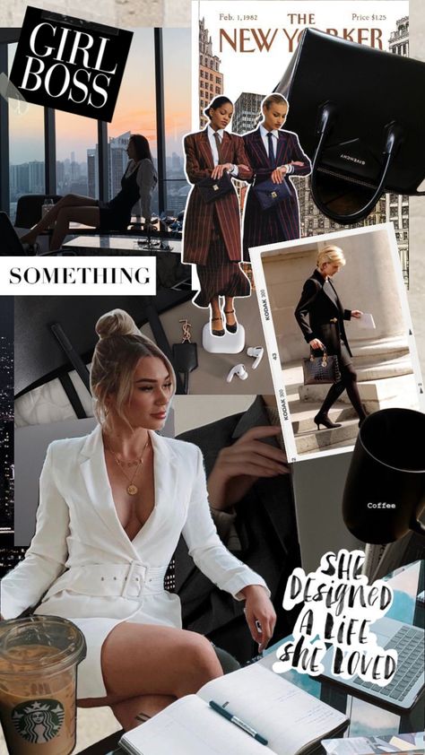 🤍 #girlboss #corporateaesthetic #corporatefashion #fashion #princessdiana #bossgirl #moodboard #finance #outfit #aesthetic #cleangirlaesthetic #itgirl Self Employed Woman Aesthetic, Bussiness Aesthetic Girl Outfits, Girlboss Outfits Aesthetic, Business Mogul Aesthetic, Bussnis Woman Aesthetic, Finance Moodboard, Business Finance Aesthetic, Finance Women Aesthetic, Corporate Finance Aesthetic