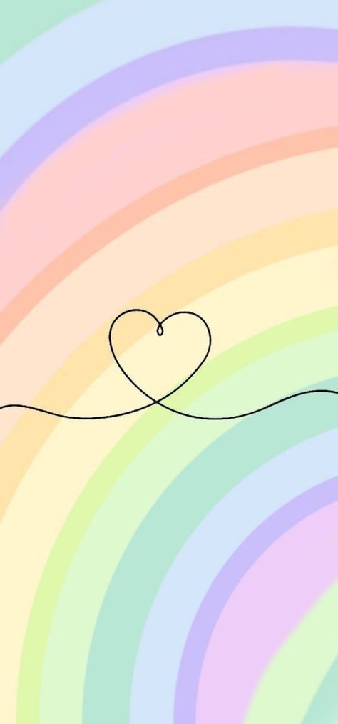 Pastel Colour Aesthetic Wallpaper, Arc En Ciel Aesthetic, Rainbow Heart Wallpaper, Rainbow Iphone Wallpaper, Pastel Rainbow Wallpaper, Pastel Rainbow Aesthetic, Pastel Rainbow Background, Rainbow Wallpaper Backgrounds, Pink Wallpaper Quotes