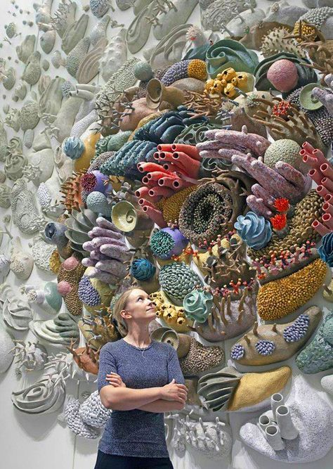 Ceramic Coral Reefs, Ceramic Installation, Ceramic Coral, Conservation Art, Coral Art, Ceramic Wall Art, The Coral, Sculpture Installation, Coral Reef